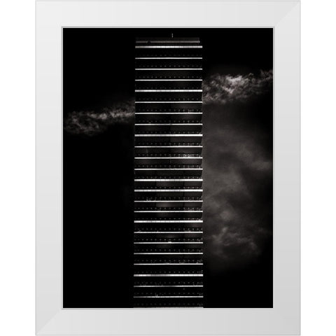 King Street Toronto No 2243 White Modern Wood Framed Art Print by Carson, Brian