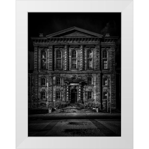 Gerrard Street East Toronto No 5501 White Modern Wood Framed Art Print by Carson, Brian