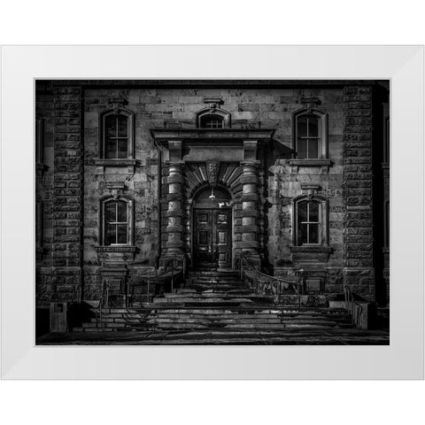 Gerrard Street East Toronto No 5502 White Modern Wood Framed Art Print by Carson, Brian