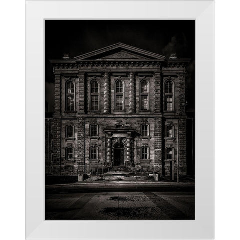 Gerrard Street East Toronto No 5501 Monochrome White Modern Wood Framed Art Print by Carson, Brian