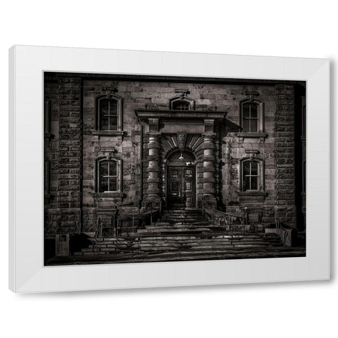 Gerrard Street East Toronto No 5502 Monochrome White Modern Wood Framed Art Print by Carson, Brian