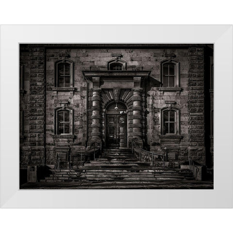 Gerrard Street East Toronto No 5502 Monochrome White Modern Wood Framed Art Print by Carson, Brian