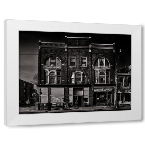 Queen Street Toronto No 682 White Modern Wood Framed Art Print by Carson, Brian
