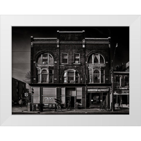 Queen Street Toronto No 682 White Modern Wood Framed Art Print by Carson, Brian