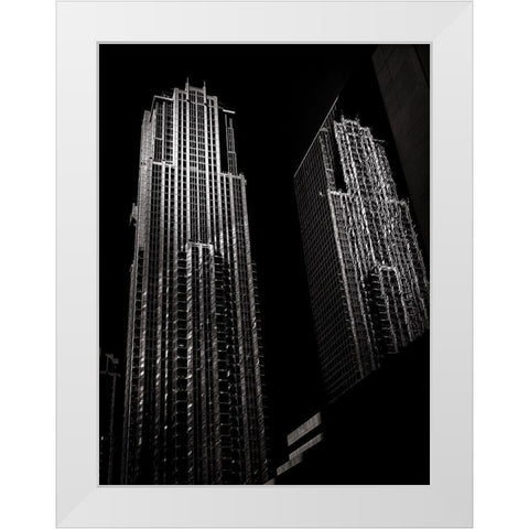 Bay Street Toronto No 7631 White Modern Wood Framed Art Print by Carson, Brian