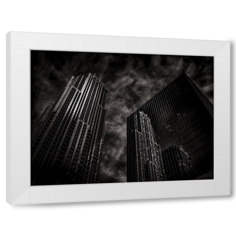 Bay Street Toronto No 7633 White Modern Wood Framed Art Print by Carson, Brian
