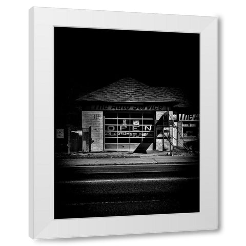 Danforth Avenue Toronto No 1030 White Modern Wood Framed Art Print by Carson, Brian