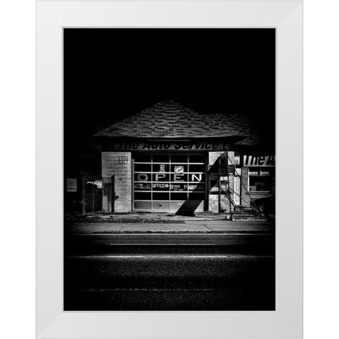 Danforth Avenue Toronto No 1030 White Modern Wood Framed Art Print by Carson, Brian
