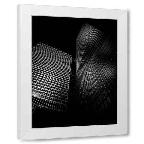 King Street Toronto No 5577 White Modern Wood Framed Art Print by Carson, Brian
