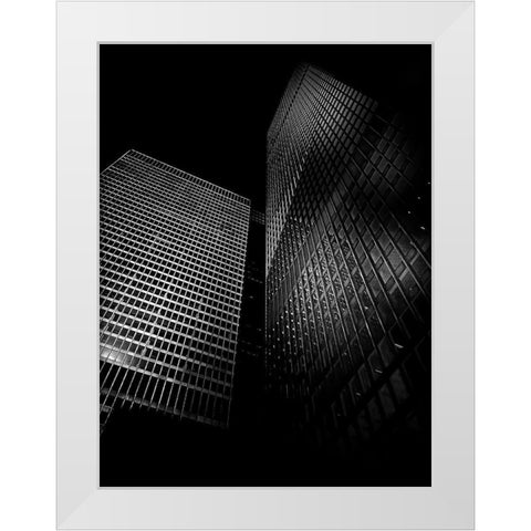 King Street Toronto No 5577 White Modern Wood Framed Art Print by Carson, Brian