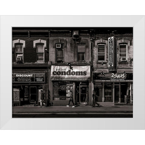 One Stop Shopping No 2 White Modern Wood Framed Art Print by Carson, Brian