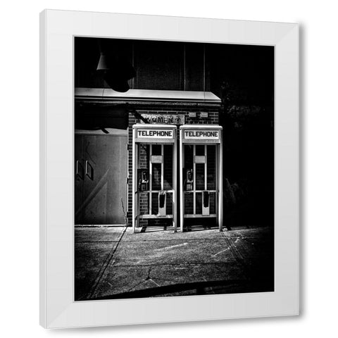 Phone Booth No 1 White Modern Wood Framed Art Print by Carson, Brian