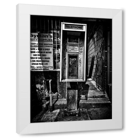 Phone Booth No 2 White Modern Wood Framed Art Print by Carson, Brian