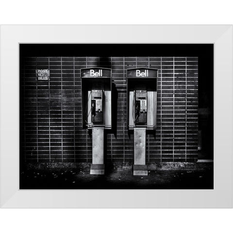 Phone Booth No 3 White Modern Wood Framed Art Print by Carson, Brian