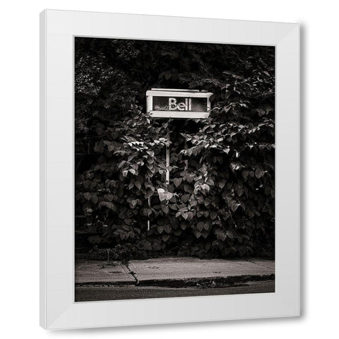 Phone Booth No 5 White Modern Wood Framed Art Print by Carson, Brian