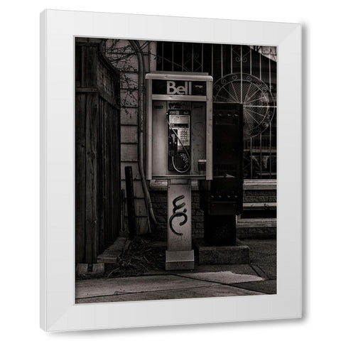 Phone Booth No 6 White Modern Wood Framed Art Print by Carson, Brian