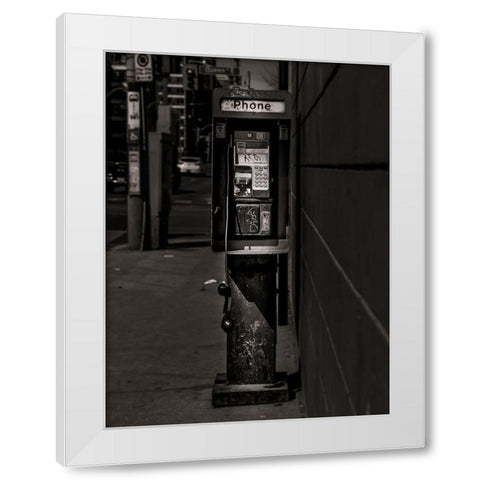 Phone Booth No 7 White Modern Wood Framed Art Print by Carson, Brian