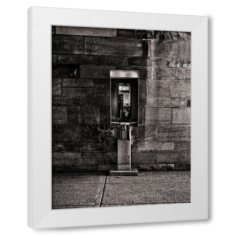 Phone Booth No 10 White Modern Wood Framed Art Print by Carson, Brian