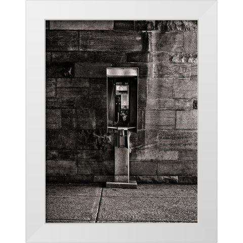 Phone Booth No 10 White Modern Wood Framed Art Print by Carson, Brian