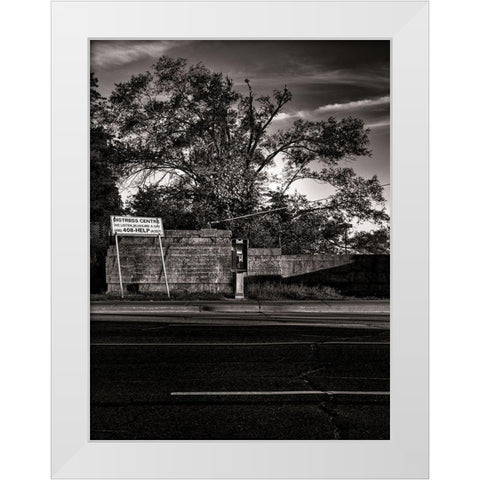 Phone Booth No 11 White Modern Wood Framed Art Print by Carson, Brian