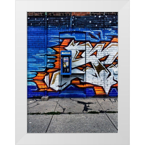 Phone Booth No 12 Color White Modern Wood Framed Art Print by Carson, Brian