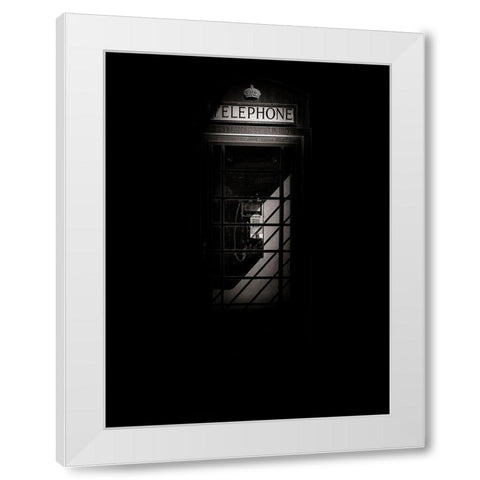 Phone Booth No 18 White Modern Wood Framed Art Print by Carson, Brian