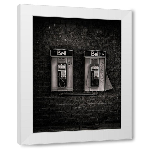 Phone Booth No 19 White Modern Wood Framed Art Print by Carson, Brian
