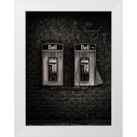 Phone Booth No 19 White Modern Wood Framed Art Print by Carson, Brian