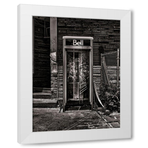Phone Booth No 20 White Modern Wood Framed Art Print by Carson, Brian