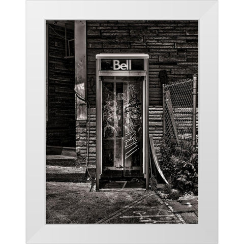 Phone Booth No 20 White Modern Wood Framed Art Print by Carson, Brian