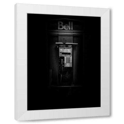 Phone Booth No 21 White Modern Wood Framed Art Print by Carson, Brian
