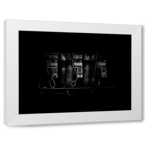Phone Booth No 22 White Modern Wood Framed Art Print by Carson, Brian