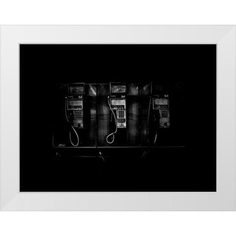 Phone Booth No 22 White Modern Wood Framed Art Print by Carson, Brian