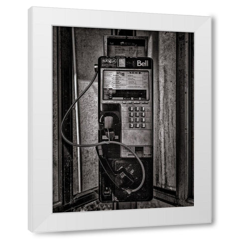 Phone Booth No 24 White Modern Wood Framed Art Print by Carson, Brian