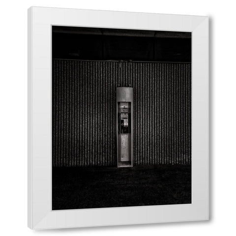 Phone Booth No 25 White Modern Wood Framed Art Print by Carson, Brian