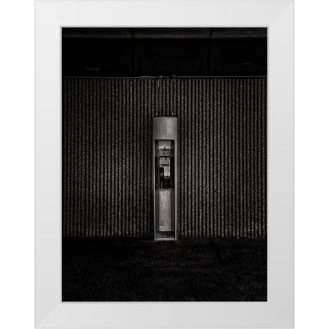Phone Booth No 25 White Modern Wood Framed Art Print by Carson, Brian