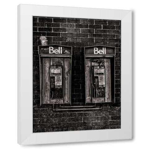 Phone Booth No 26 White Modern Wood Framed Art Print by Carson, Brian