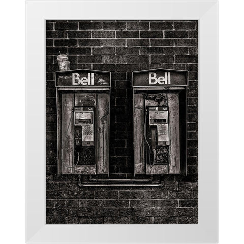 Phone Booth No 26 White Modern Wood Framed Art Print by Carson, Brian