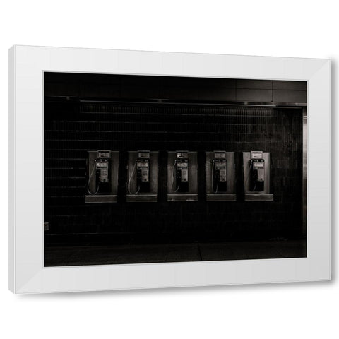 Phone Booth No 30 White Modern Wood Framed Art Print by Carson, Brian