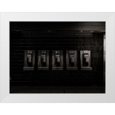 Phone Booth No 30 White Modern Wood Framed Art Print by Carson, Brian