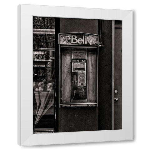 Phone Booth No 32 White Modern Wood Framed Art Print by Carson, Brian
