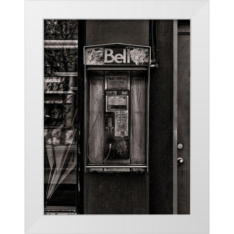Phone Booth No 32 White Modern Wood Framed Art Print by Carson, Brian