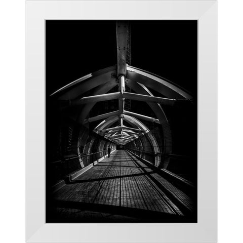 Puente de Luz Bridge Toronto No 1 White Modern Wood Framed Art Print by Carson, Brian