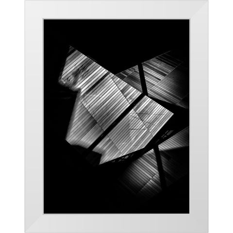 Rom Crystal No 1 White Modern Wood Framed Art Print by Carson, Brian