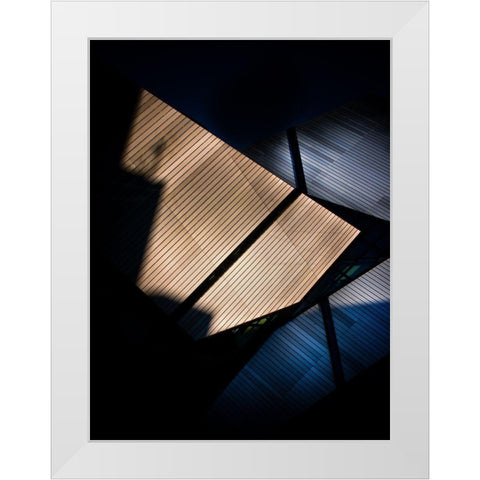 Rom Crystal No 1 Color White Modern Wood Framed Art Print by Carson, Brian