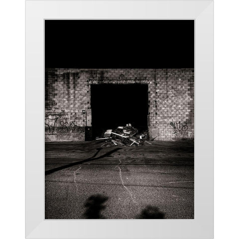 Scrap Metal White Modern Wood Framed Art Print by Carson, Brian