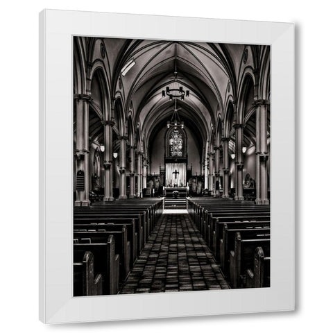 St Basils Catholic Parish No 2 White Modern Wood Framed Art Print by Carson, Brian