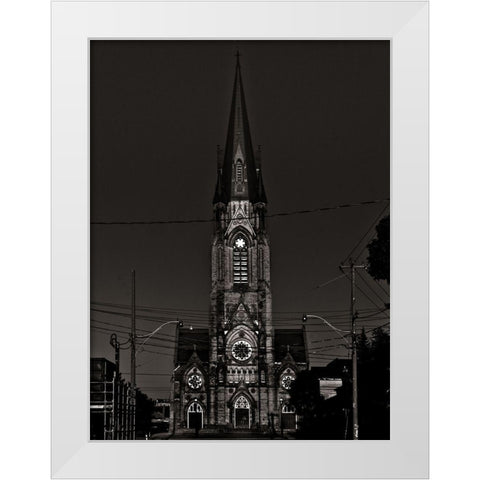 St Marys Church No 1 White Modern Wood Framed Art Print by Carson, Brian