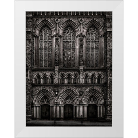 St Pauls White Modern Wood Framed Art Print by Carson, Brian