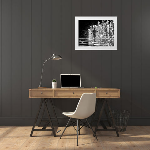 Summertime Funtime No 1 White Modern Wood Framed Art Print by Carson, Brian